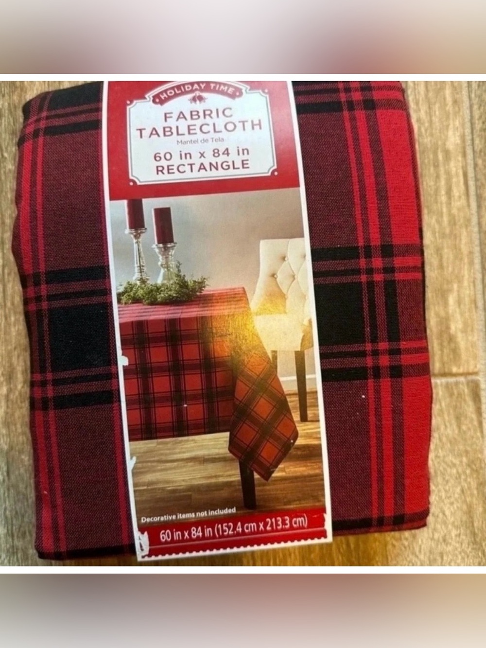 Christmas Tablecloth Red and Black
Plaid 60x84 Rectangular new